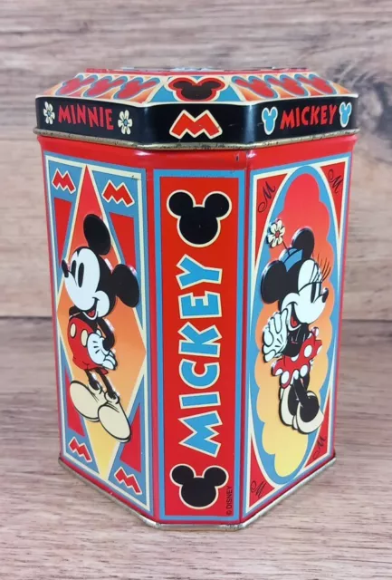 Walt Disney's Mickey Mouse Cookie Tin Container Minnie Mouse Vintage 2000 J