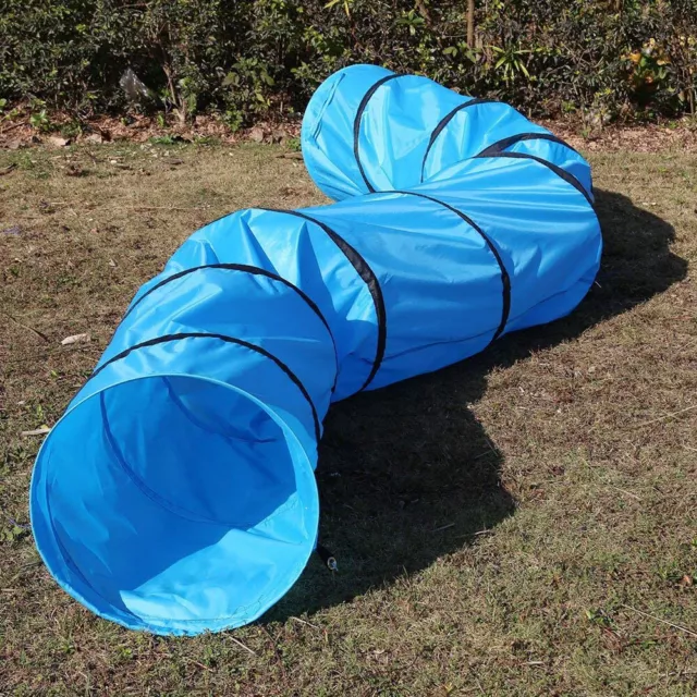 Dog Tunnel Pet Agility Training Exercise Chute 5.5M & Carry Bag