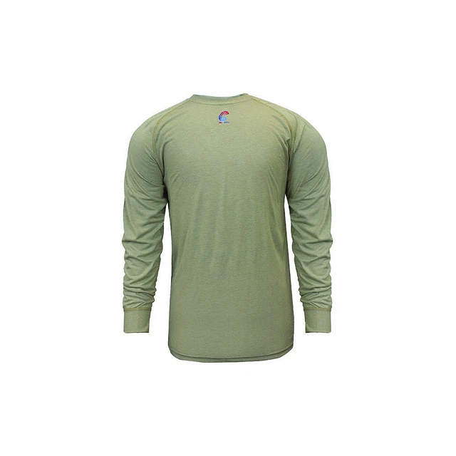 NATIONAL SAFETY APPAREL C51FRSRLS3X FR Long Sleeve T-Shirt,Khaki,3XL