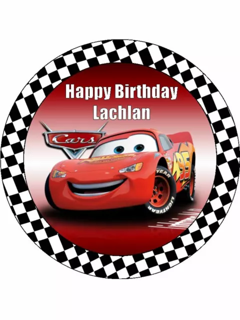 LIGHTNING MCQUEEN CAKE Topper Edible Wafer Decoration & Wafer Cupcake ...