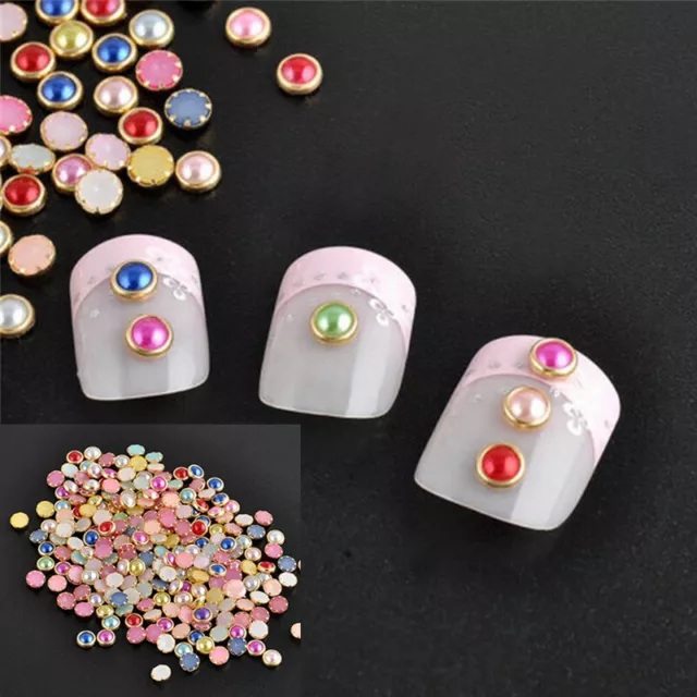 Crystal AB Rhinestones Nail Art Gems Diamante Round 3D Decoration Glitter 1  Box