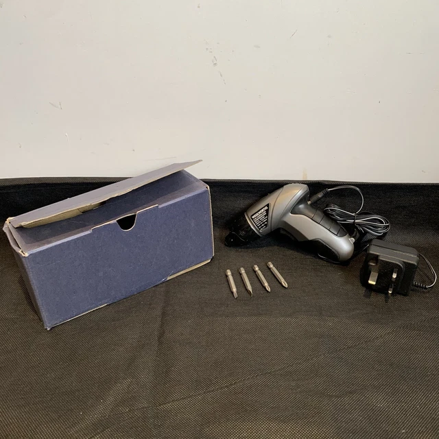 WOOLWORTHS ELECTRIC RECHARGEABLE Cordless Screwdriver With 4 Drill Bits