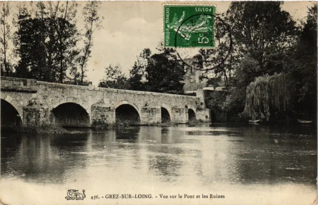 CPA GREZ-sur-LOING - View of the Bridge and the Ruins (436161)