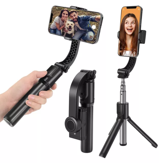 Gimbal Stabilizer with Extendable Selfie Stick Tripod,Bluetooth Wireless Remo...