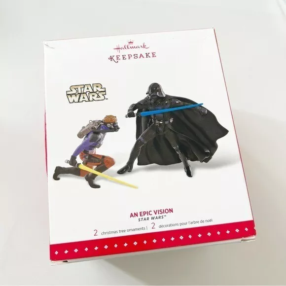 Hallmark Keepsake Star Wars An Epic Vision 2 Piece Christmas Tree Ornament Set