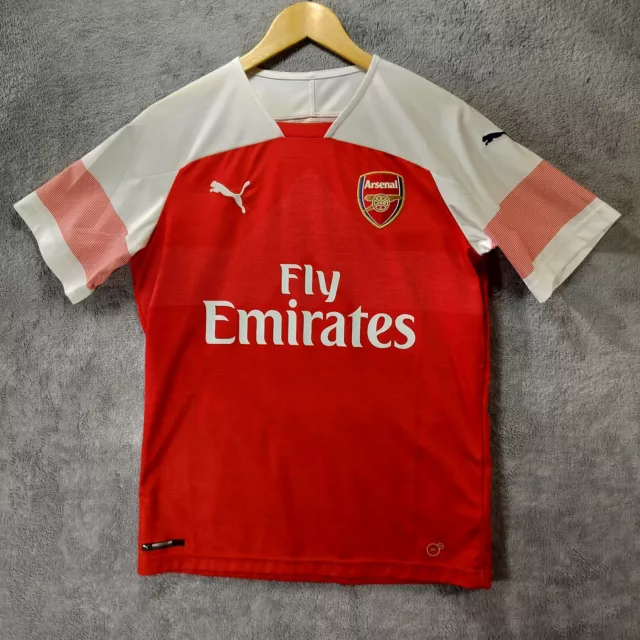 Arsenal Football Shirt Medium Red Puma Home Jersey 2018 2019 Short Sleeve Mens