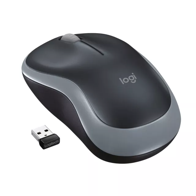 Logitech M185 Wireless Mouse, 2.4GHz with USB Mini Receiver, 12-Month Battery Li