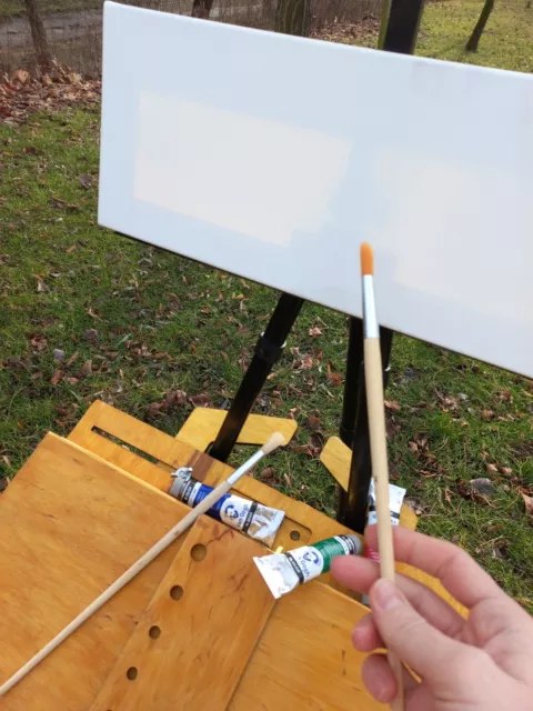 Artist Plein Air Easel,Pochade Box,Sketch Easel Box w/Compact Aluminum Travel 2