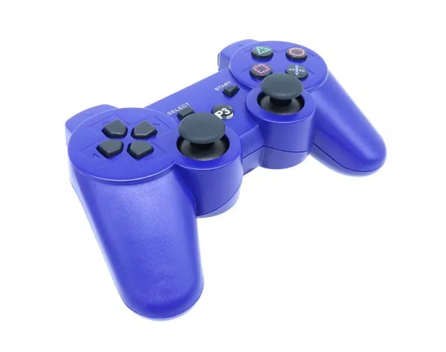 Twin Pack Bluetooth PS3 Style Wireless Controller Black Blue PS3813BT-X2 3