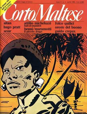 Rivista di fumetti CORTO MALTESE ANNO 1986 numero 4 senza inserto