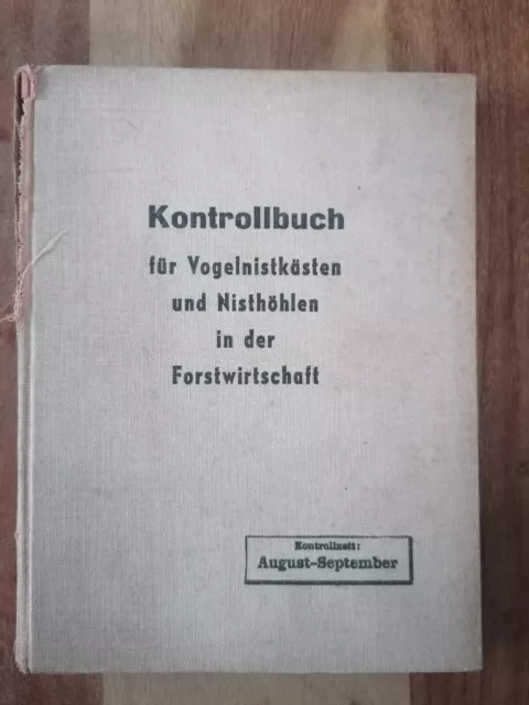 Antikes Buch "Vogelnistkästen - und Nisthöhlen" von 1958 für Förster Jäger