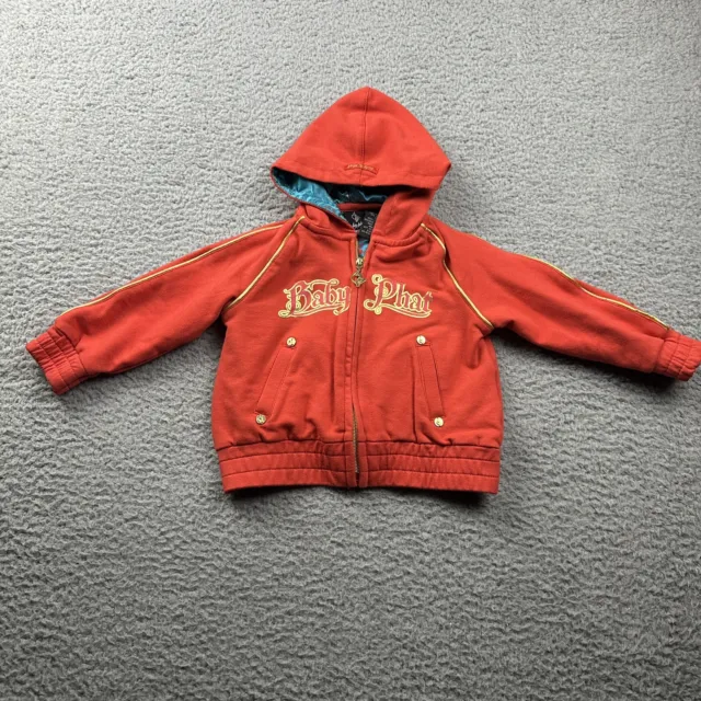 Baby Phat Jacket Infant Girls 24 Months Red Hoodie Hip Hop Zip Up Embroidered