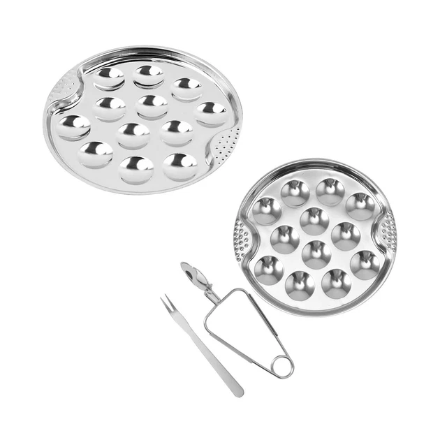 20 Plats à Escargots En Aluminium - 12 Compartiments, 6.7 Pouces, Pour Four Et Friteuse Air