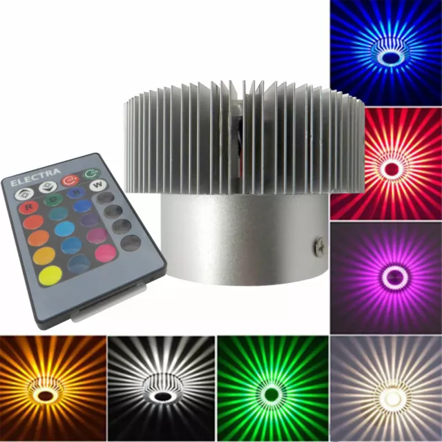 Effekt RGB 3W LED Wandleuchte Spiralen Beleuchtung Flurlampe Innenlampe
