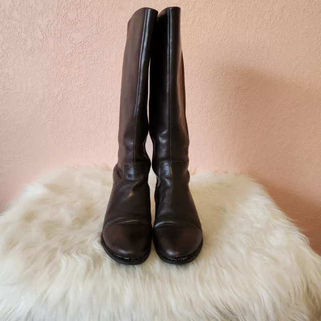 Cole Haan Brown Leather Quilted Tilley Knee High Boots 10B 2