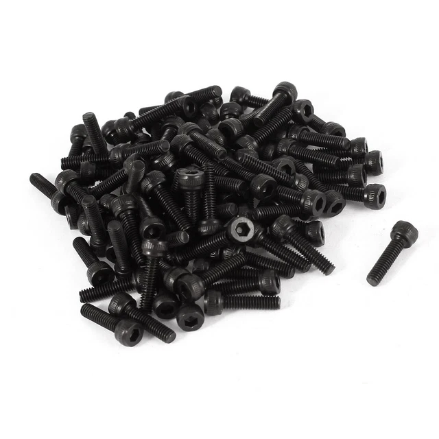 100pcs M2.5X10 12.9 En Alliage Acier Moleté hexagonale tête Métrique Boulons Vis