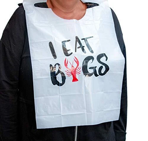 Boston International - Plastic Bibs, 8-Count - I Eat Bugs