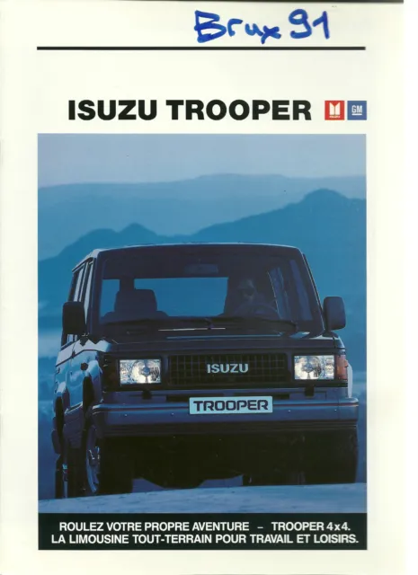 Catalogue Publicitaire Isuzu  Trooper - 1990