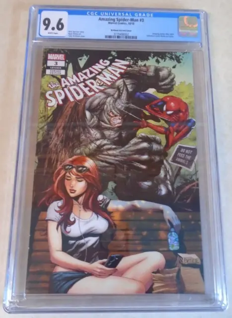 The Amazing Spider-Man #3 Comic Book. Kirkham Variant Cover. CGC Graded 9.6.
