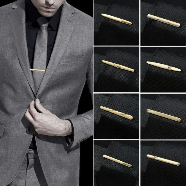 Golden Tie Clip For Men Classic Meter Tie Clip Bar Quality Enamel Tie Collar Pin