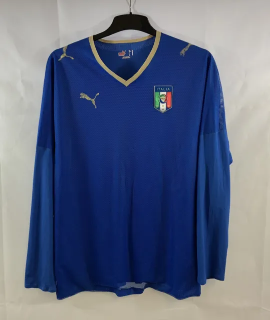 Italy Player Issue L/S Home Football Shirt 2007/08 Adults XL Puma E402