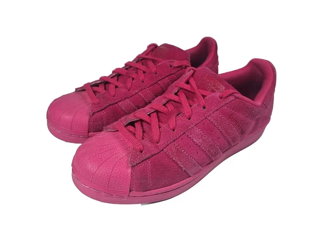 Adidas Superstar Suede J 'Mono Pink' Shell Toe women's size 7 sneakers AQ4170