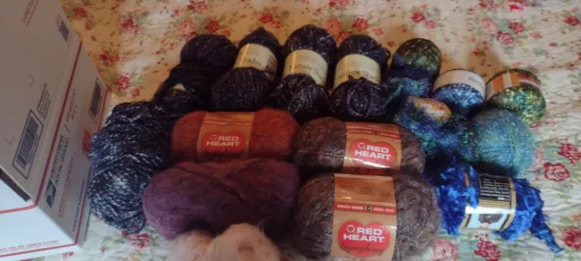 Yarn.. HUGE lot of fancy yarns!!!