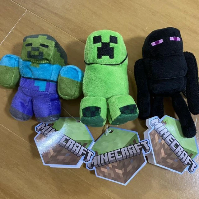 Peluches Minecraft Kawaii - Lot De 2 Personnages - 18cm - Jouet Collection Enfant