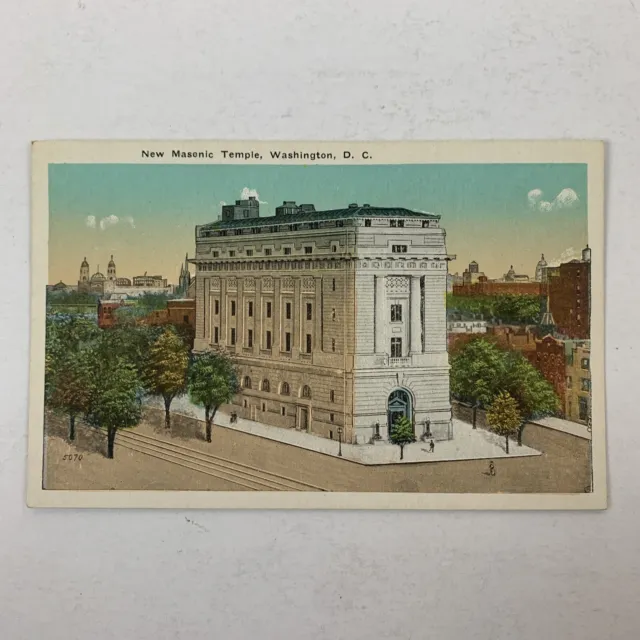 Postcard Washington DC Scottish Rite Masonic Temple  Freemason 1930s Unposted