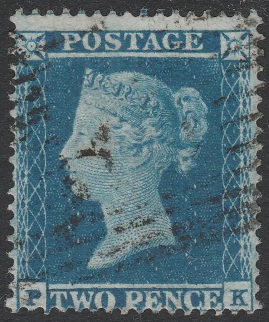 1854 SG19 2d DEEP BLUE PLATE 4 SMALL CROWN PERF 16 FINE USED SCOTS CANCEL F1(PK)