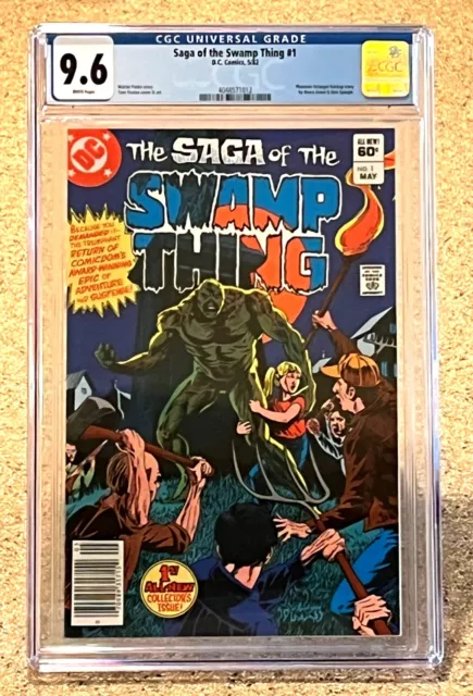 Saga of the Swamp Thing #1 CGC 9.6 D.C Comics White Pages Newsstand Edition 1982