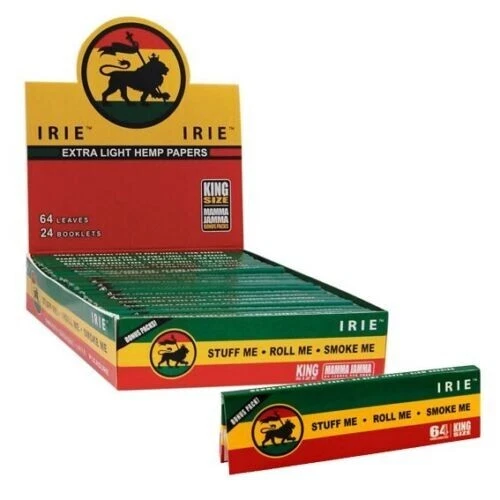 Irie Rasta 4 X IRIE Rasta King Size Slim Ultra-Thin Extra Light Hemp Rare Rolling ...