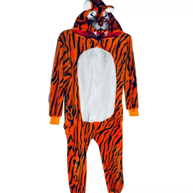 Tiger Costume Pajamas Sleepwear Halloween Unisex Child Large Animal Cosplay