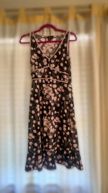 BCBG Maxazria Dress (size small) Sleeveless, Black & Pink