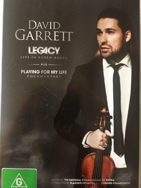 DAVID GARRETT DVD Legacy - Concert Live In Baden-Baden + Documentary ALL REGIONS