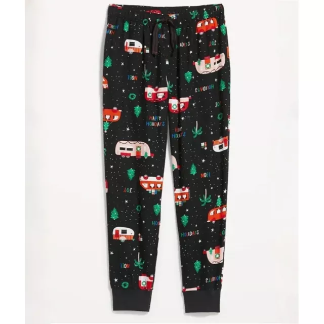 Old Navy Matching Flannel Jogger Pajama Pants Holiday Campers Women Size L