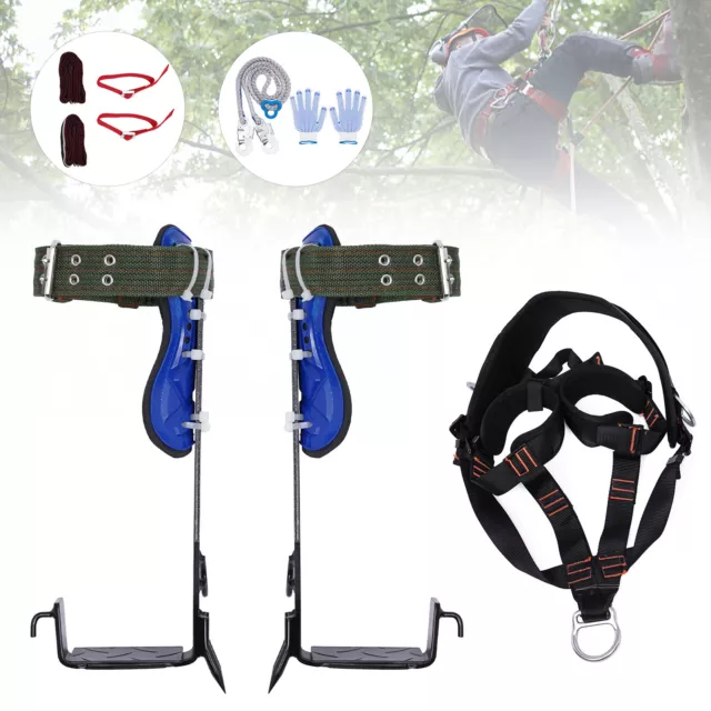 Adjustable Climbing Spikes Set with Non-slip Gloves & Straps for Climb The Tree