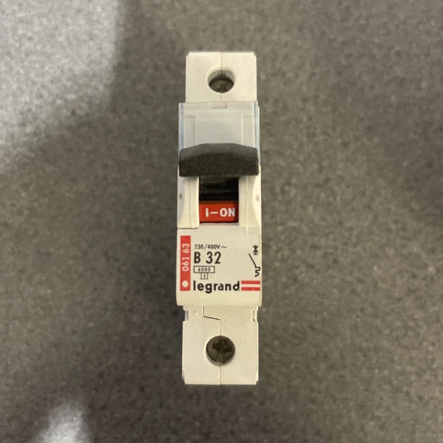 LEGRAND 32 AMP CURVE B 6kA MCB CIRCUIT BREAKER 06163 061 63 | UK