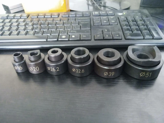 16-51MM 6 Die Hydraulic Knockout Punch Driver Kit Hole Tool molds