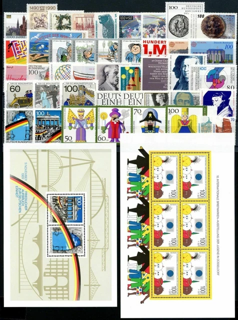 WEST GERMANY FRG 1990 - 1994 MNH COMPLETE collection genuine year set all stamps