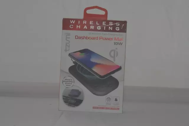 Tzumi Wireless Charging Pad 10w Dashboard Power Mat iPhone x 8 &8 Plus Ready