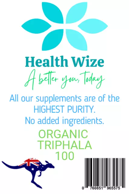 Triphala Organic 100 Capsules Highest Potency & Purity, Immune Support +++ 2