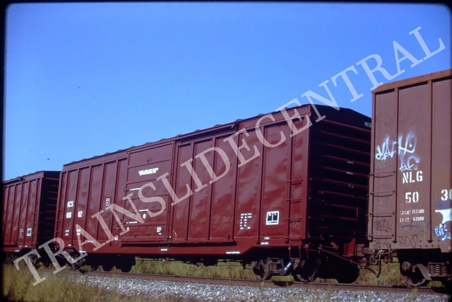 Original train slide KCS Kansas City Southern boxcar 60002, 2000