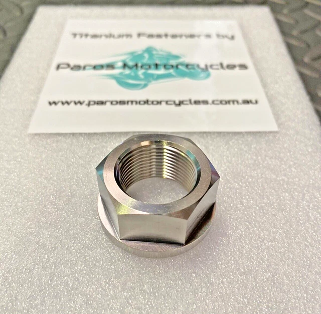 YAMAHA YZFR6 YZFR6 2014 TITANIUM REAR AXLE NUT M24x1.5 M24 FLANGED HEX