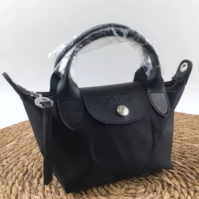 Longchamp Le Pliage Neo XS  Black Shoulder Tote Bag 3 Way Bag Japan Outlet New　!