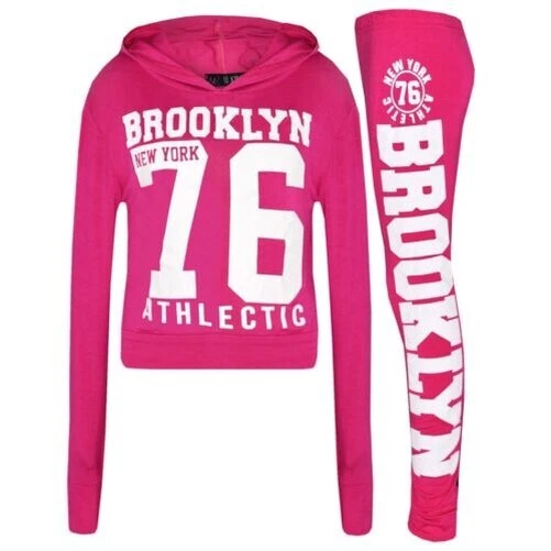 Bambini Top Corto & Set Leggings Active Abbigliamento Ragazze 5-13 Anni