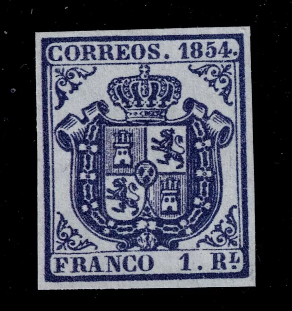 Edifil 34 nuevo * mng 1854 escudo de España Spain Lujo