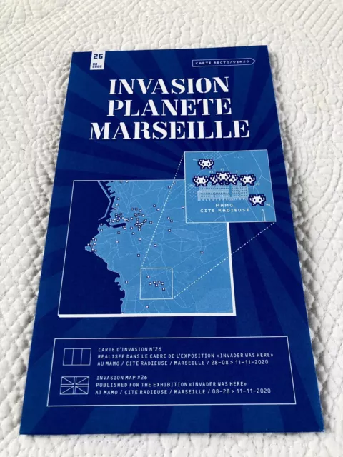 INVADER Invasion Planete Marseille (Marseille Map Folded) SPACE INVADER BANKSY