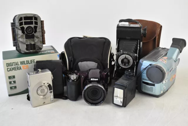 Job Lot Of Film & Digital Cameras Untested Nikon, Samsung & More