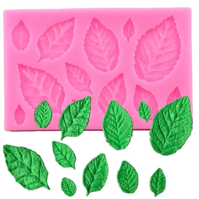 3D Leaf Silicone Mold Baking Fondant Cake Mould Candy Clay Chocolate Decoration